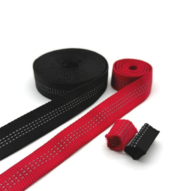 Nylon reflective tubular webbing